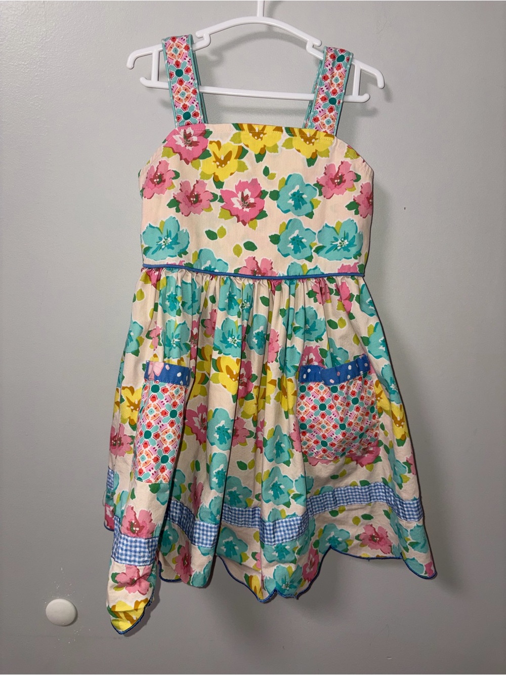 Wildflowers La La Land Maeve Sleeveless Multicolor Floral Patch Pocket Dress 4